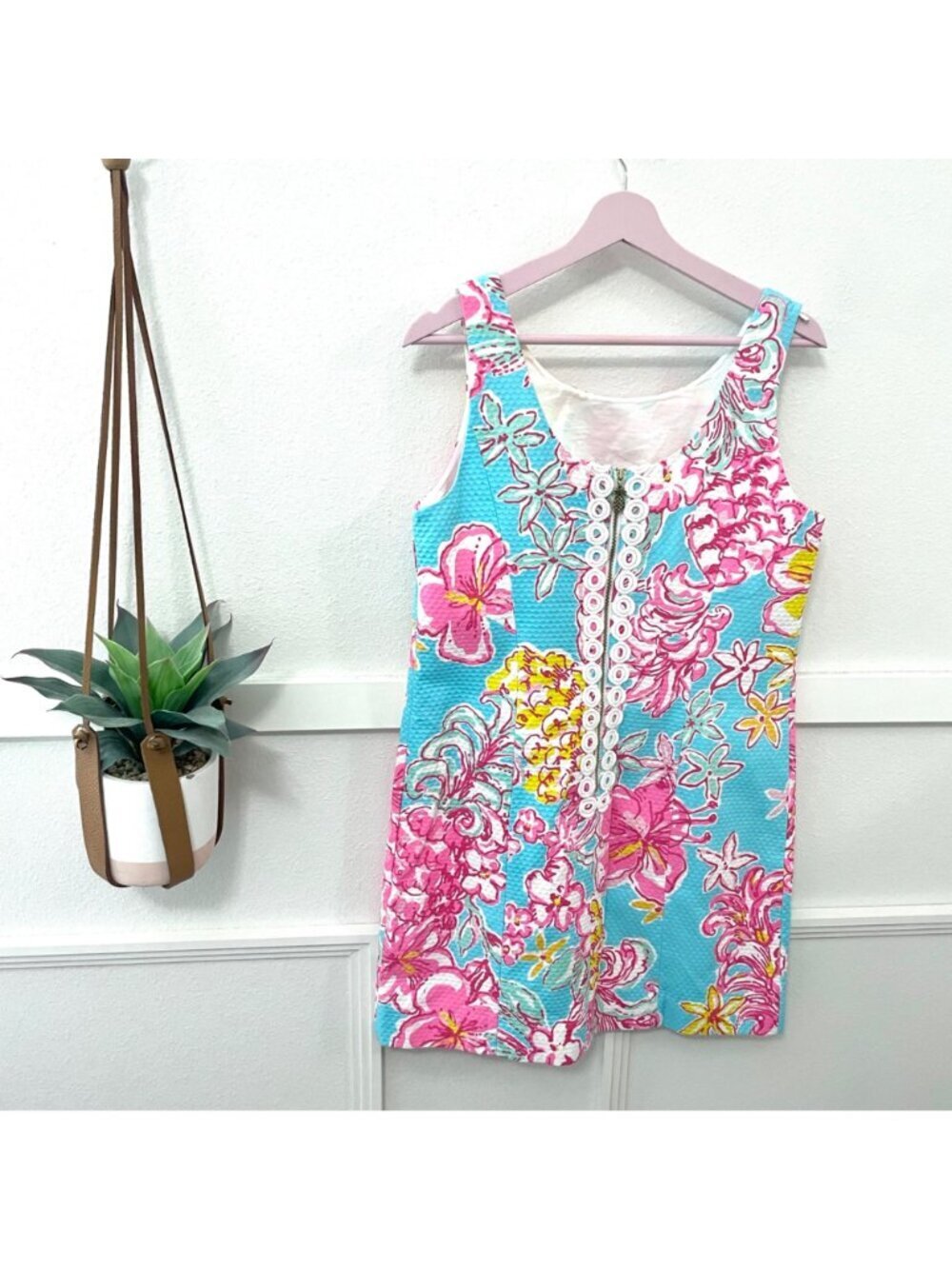 Lilly Pulitzer Cathy Shift Dress in Breaking Water Blue Size 8 - Picture 4 of 7